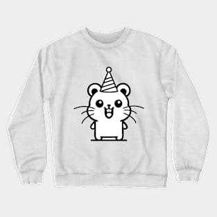 Joyful Hamster Celebration Crewneck Sweatshirt